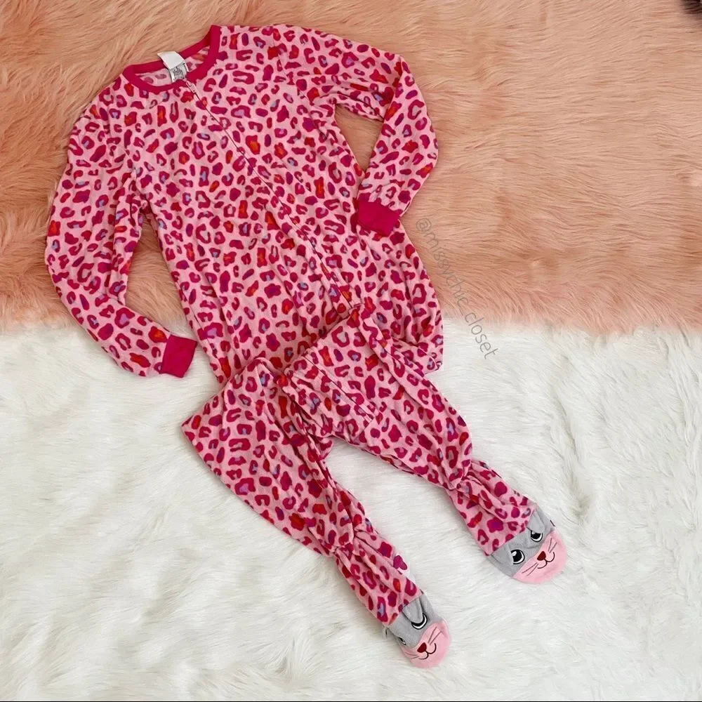 Circo Kids Girls Size Large Leopard Jumpsuit Pajama